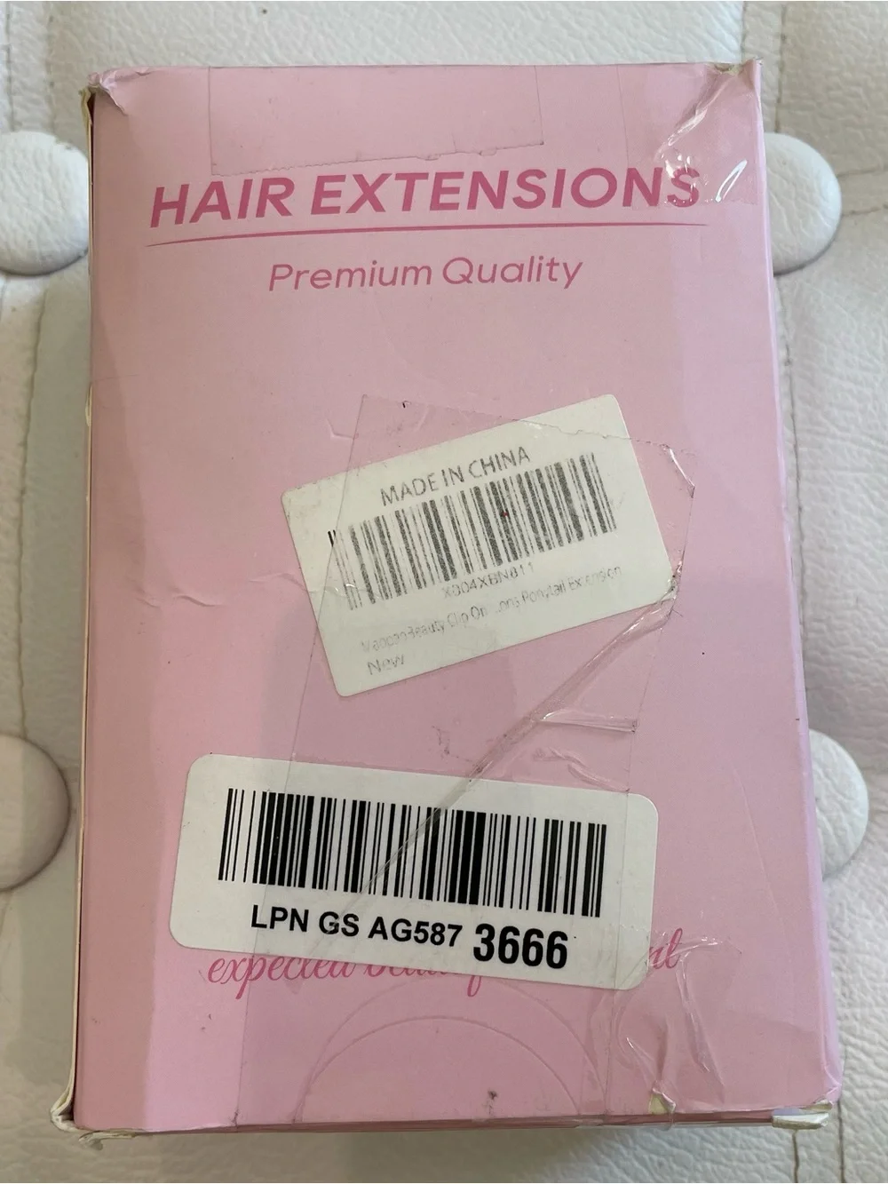 Clip In Ponytail Hair Ext. Claw Clip Choc. Brown & Honey Blonde Hi Lites-18”